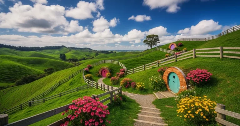 Matamata 1 Lush rolling green hills and Hobbit holes in Matamata, New Zealand