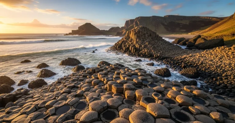 Province of Ulster 1 The Giant's Causeway at sunset in Ulster