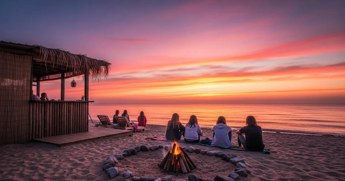 Sunrise over the Black Sea at Vama Veche beach