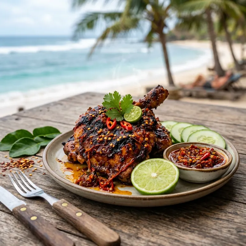 Ayam Taliwang spicy grilled chicken from Lombok
