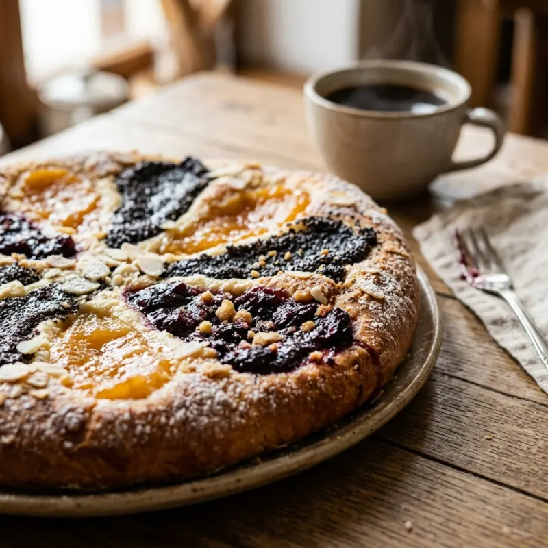 Traditional Moravian Frgál sweet tart