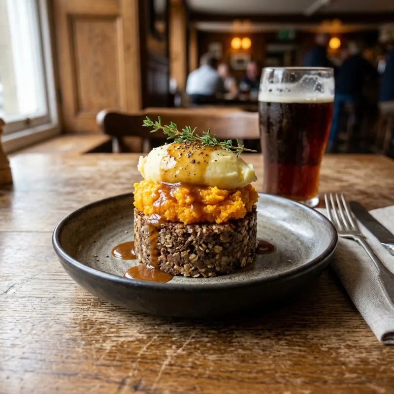 Traditional Scottish Haggis, Neeps, and Tatties
