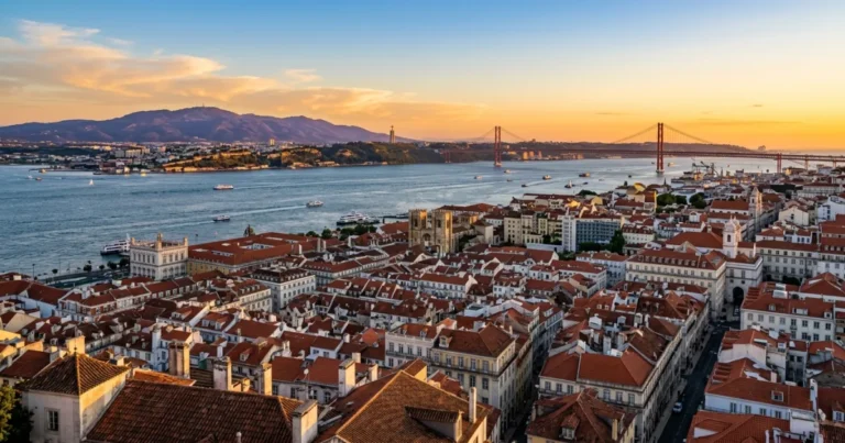 Lisbon Metropolitan Area 8 Panoramic view of the Lisbon Metropolitan Area at sunset