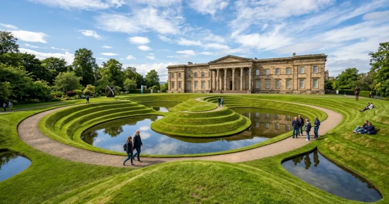 Scottish National Gallery of Modern Art 4 The Charles Jencks landform and neoclassical building of the Scottish National Gallery of Modern Art in Edinburgh