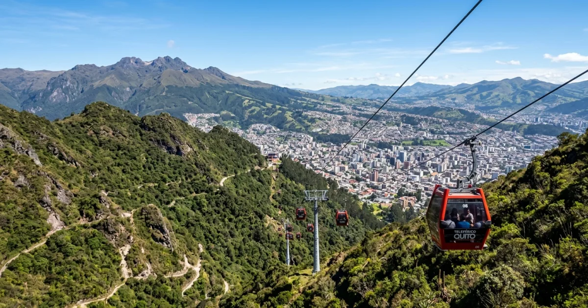 Teleferico Quito cable car with city views