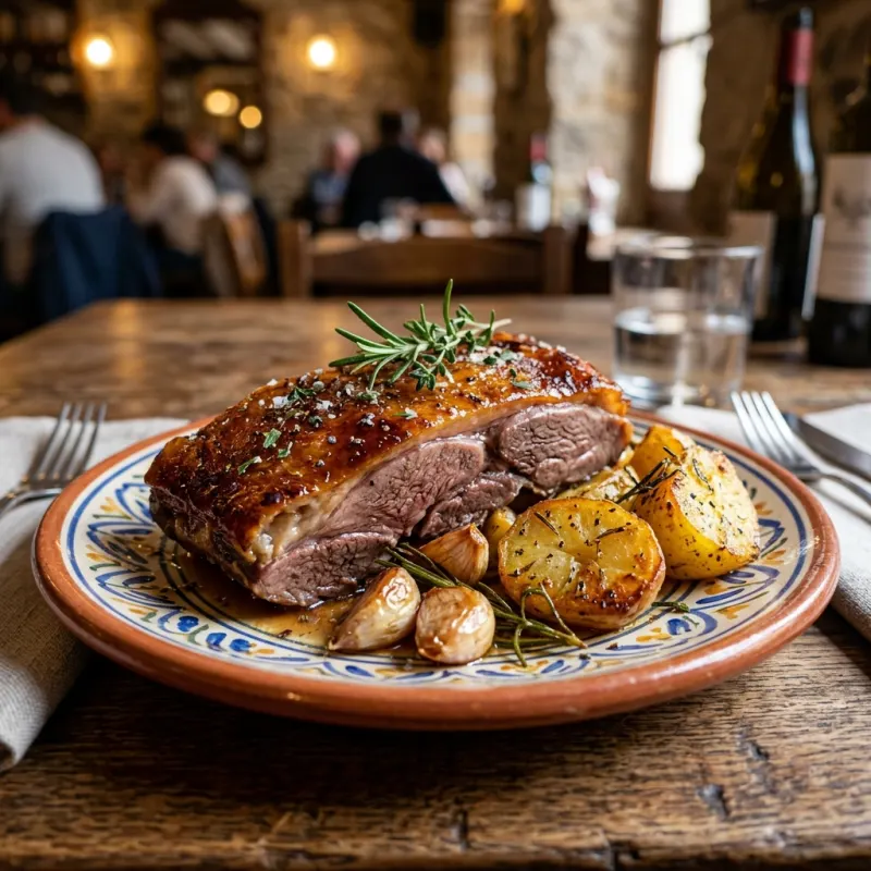Ternasco de Aragón roasted lamb with potatoes