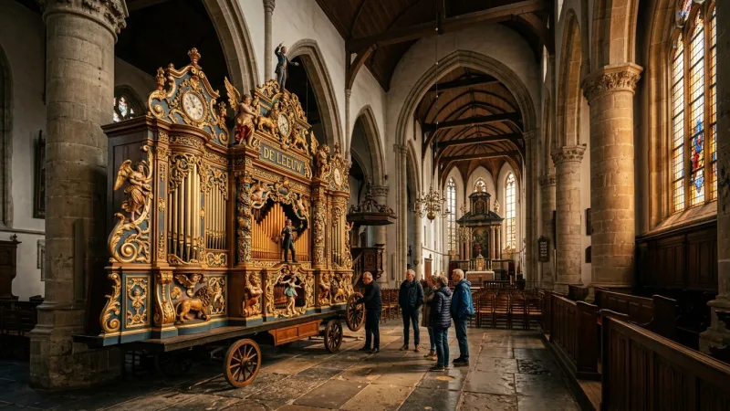Catch the Hourly Musical Tour 4 A beautifully restored, large historic Dutch street organ inside a church-turned-museum.