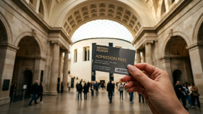 Unlock Savings with the Dutch Museumkaart 3 A hand holding a Dutch Museumkaart pass in front of a historic museum entrance.