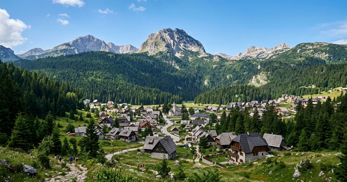 Panoramic view of Zabljak and Durmitor National Park