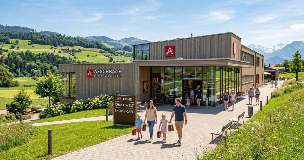 Exterior view of Aeschbach Chocolatier in Root, Switzerland