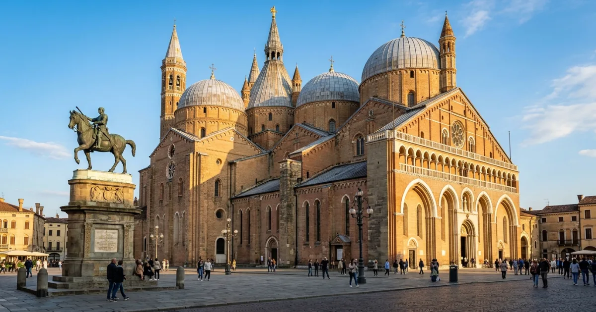 Travel Guides 8 Exterior view of the Basilica of Saint Anthony in Padua featuring its iconic domes