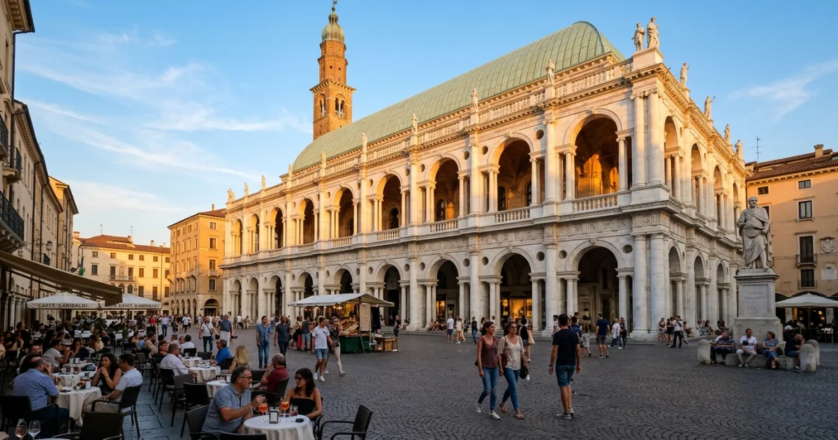 Travel Guides 5 Basilica Palladiana in Vicenza during golden hour
