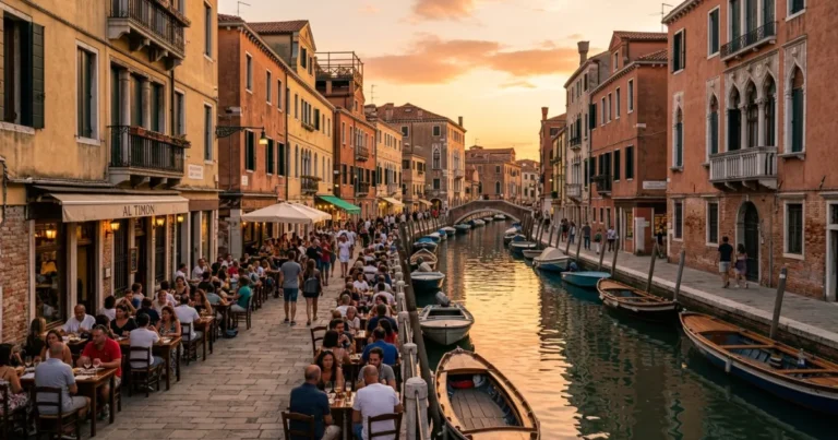 Cannaregio 14 Sunset over a peaceful canal in Cannaregio, Venice