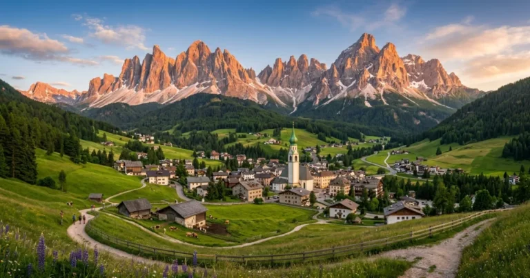 Cortina d'Ampezzo 2 Panoramic view of Cortina d'Ampezzo town surrounded by the Dolomite mountains