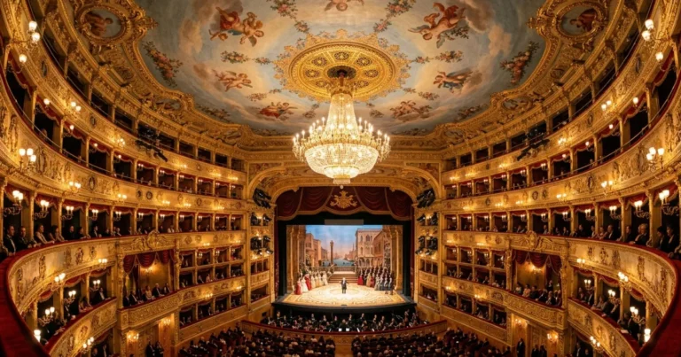 La Fenice Opera House 3 Interior view of the opulent La Fenice Opera House in Venice
