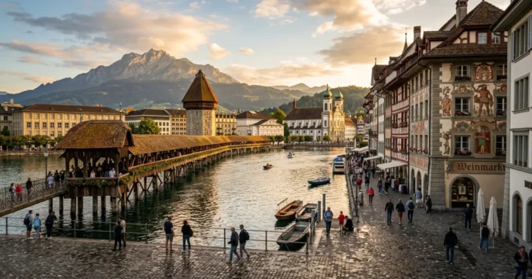 Lucerne Old Town 8 Lucerne Old Town historic buildings and cobblestone streets