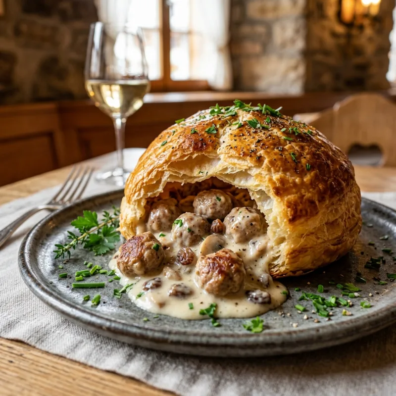 Luzerner Chügelipastete traditional Swiss meat pie