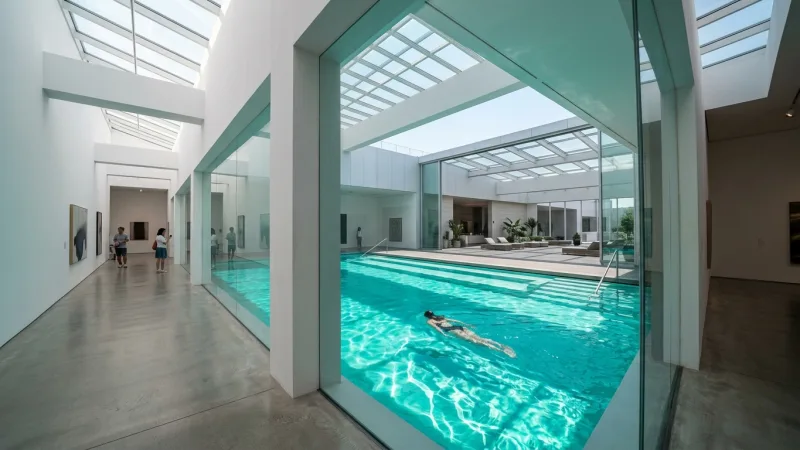 Prioritize Highlights and View Leandro Erlich's Pool from Both Levels 3 The iconic Swimming Pool illusion installation inside Museum Voorlinden.