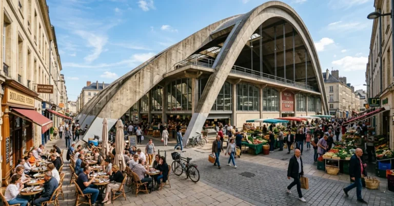 Boulingrin District 1 Exterior view of the historic Halles du Boulingrin market in Reims