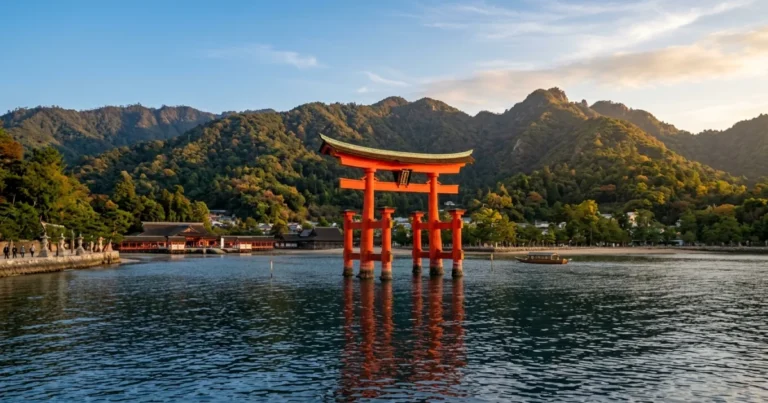 Chugoku 8 The floating red torii gate of Itsukushima Shrine in Miyajima, Chugoku