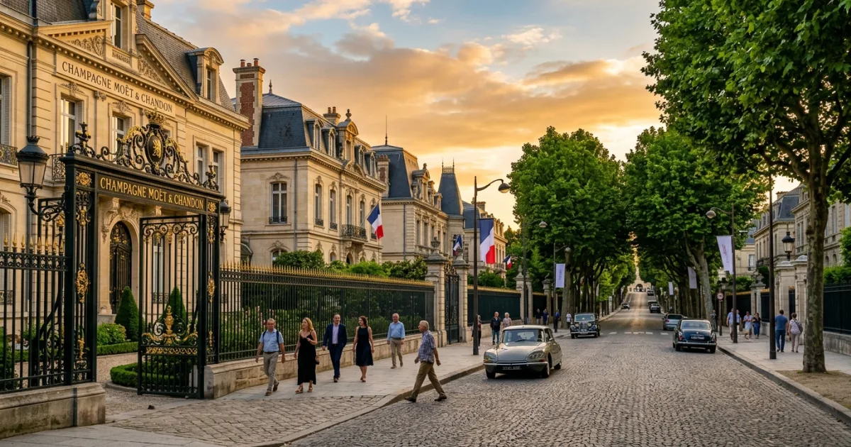 Avenue de Champagne in Epernay City Center