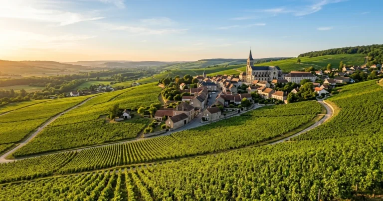 Hautvillers 1 Panoramic view of Hautvillers village and vineyards in the Champagne region of France