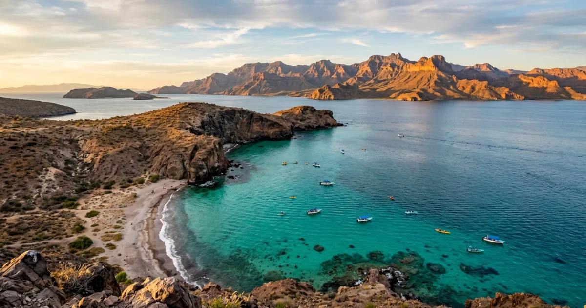 Turquoise waters and desert islands of Loreto Bay National Park Baja California Sur