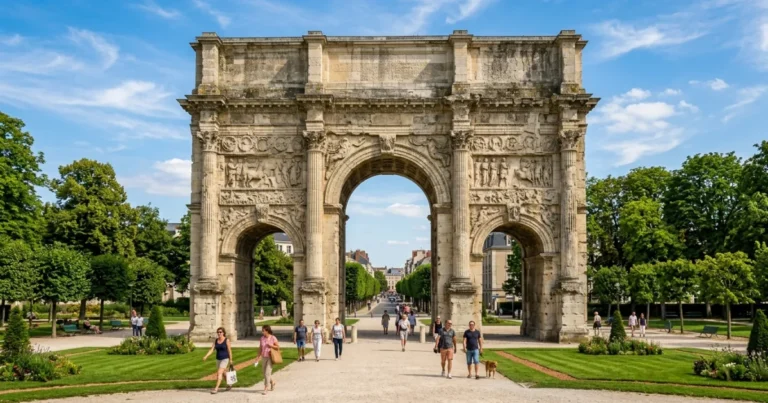 Porte de Mars 5 The Porte de Mars ancient Roman arch in Reims, France