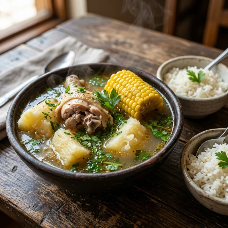 Bowl of Panamanian Sancocho de Gallina