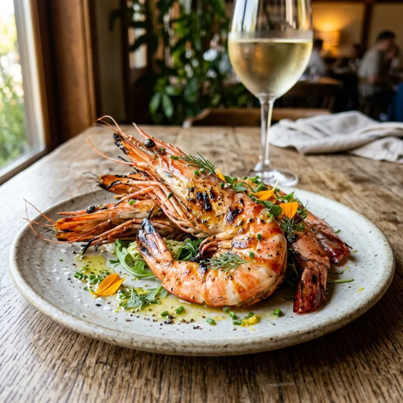 Grilled Santa Barbara Spot Prawns