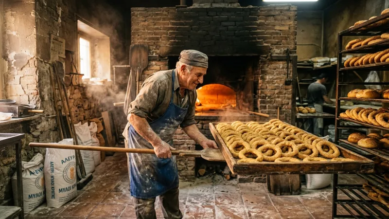Catch the Fresh Sesame Ring Bake at To Koulouri Tou Psirri