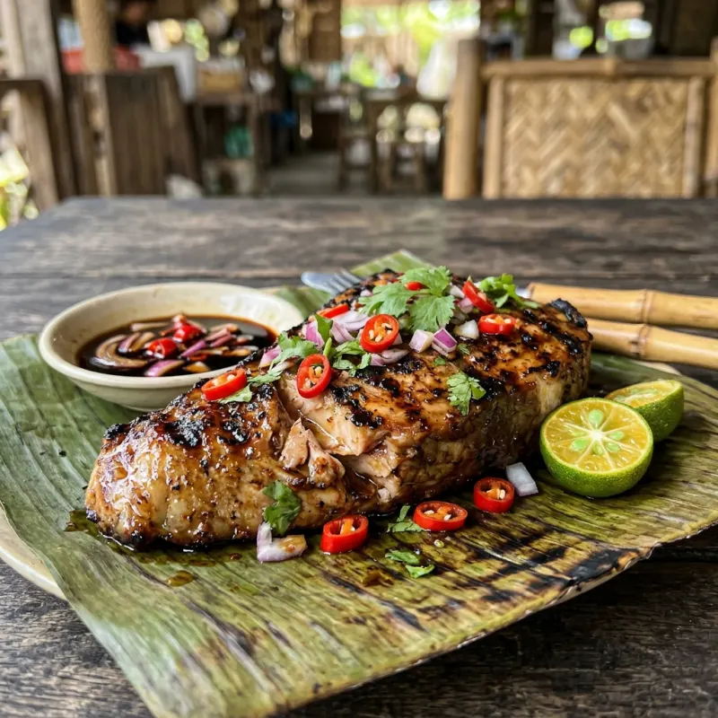 Inihaw na Tuna Panga grilled fish jaw specialty of General Santos