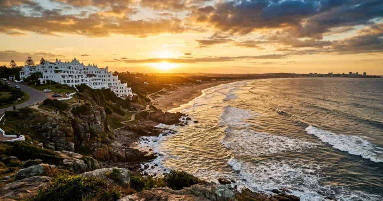 Maldonado Department 4 Scenic coastline of Maldonado Department Uruguay featuring cliffs and Atlantic Ocean at sunset