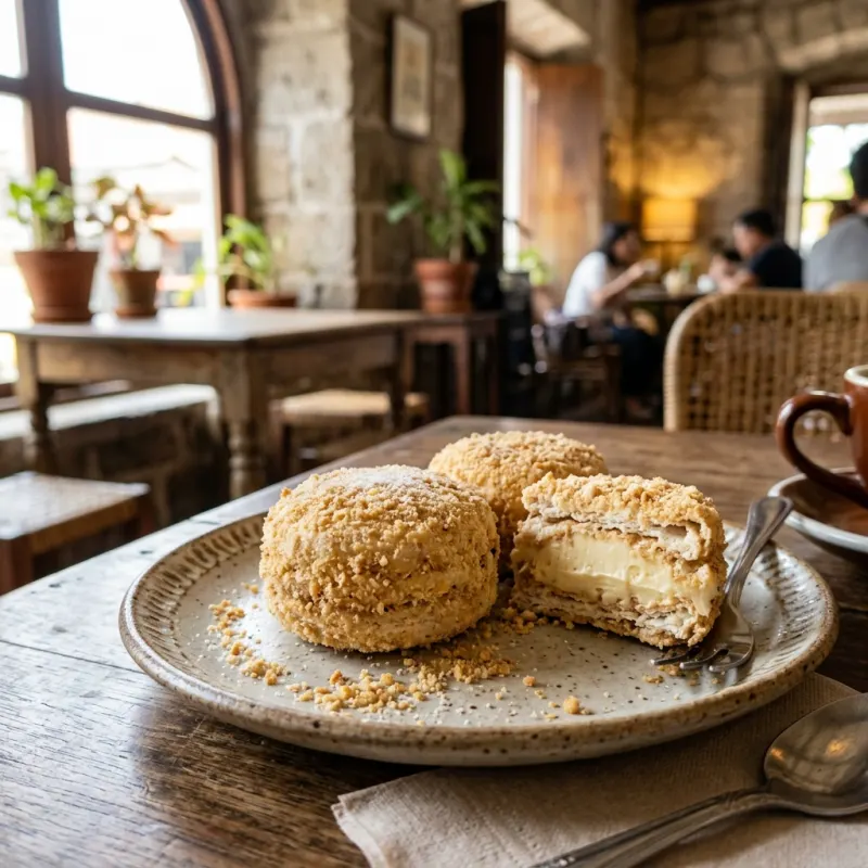 Dumaguete Silvanas buttercream pastry cookies on a plate