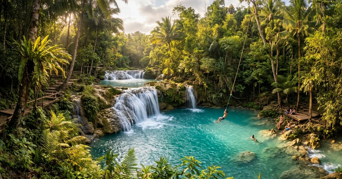 Travel Guides 5 Panoramic turquoise pools and cascading waterfalls of Cambugahay Falls in Siquijor