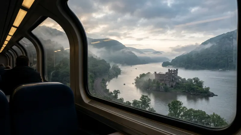 Pick the Left Window Seat on Northbound Hudson Amtrak