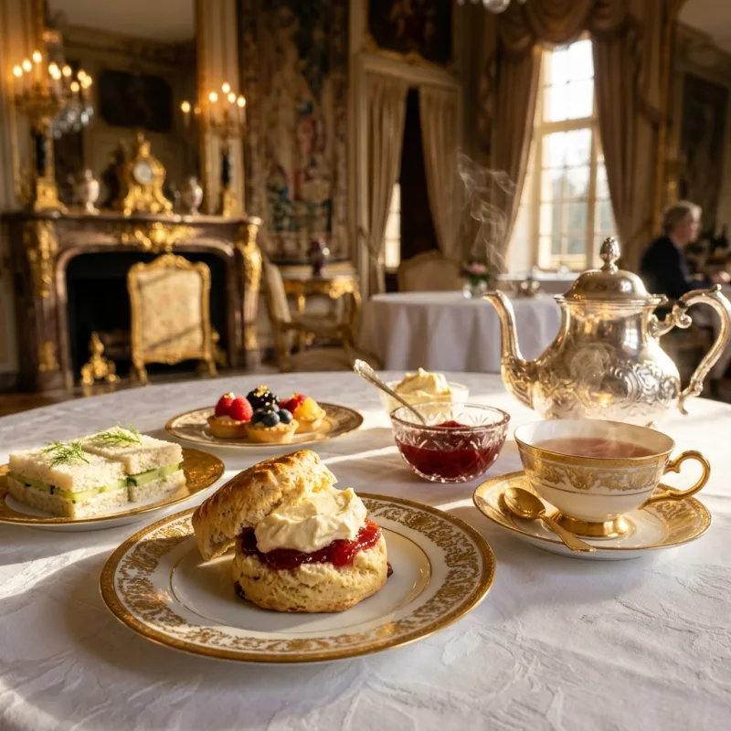Traditional British Afternoon Tea from The Kings Gallery, Buckingham Palace
